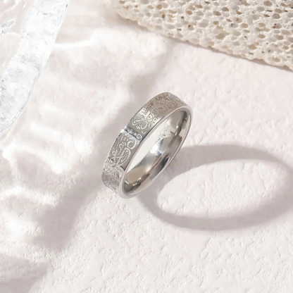 BAGUE FEMME GRAVÉE "AVEC LA DIFFICULTÉ VIENT LA FACILITÉ "
