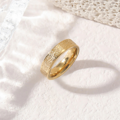 BAGUE FEMME GRAVÉE "AVEC LA DIFFICULTÉ VIENT LA FACILITÉ "