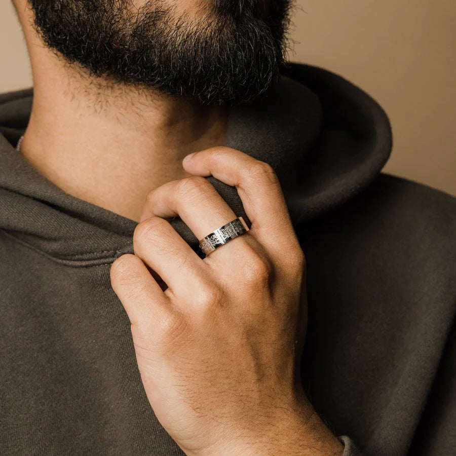 Bague Homme Résilience — Avec la Difficulté Vient la Facilité