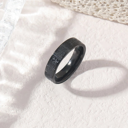 BAGUE HOMME GRAVÉE "AVEC LA DIFFICULTÉ VIENT LA FACILITÉ "